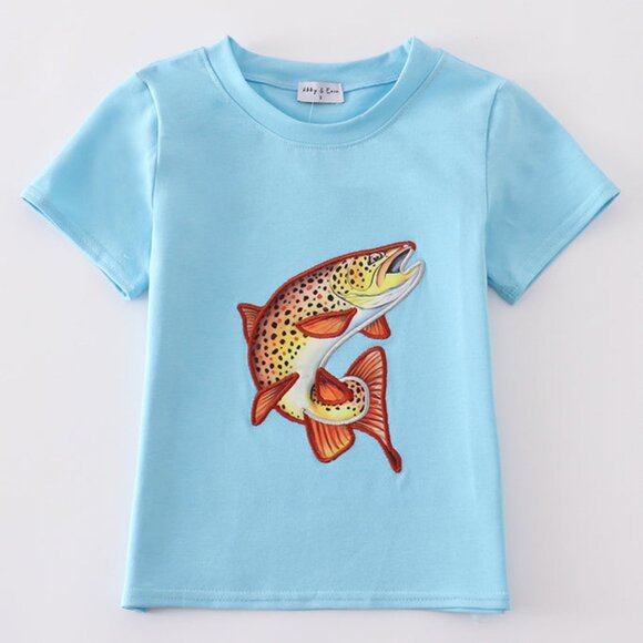 Boys Short Sleeve Fish Tee - Picture 1 of 3